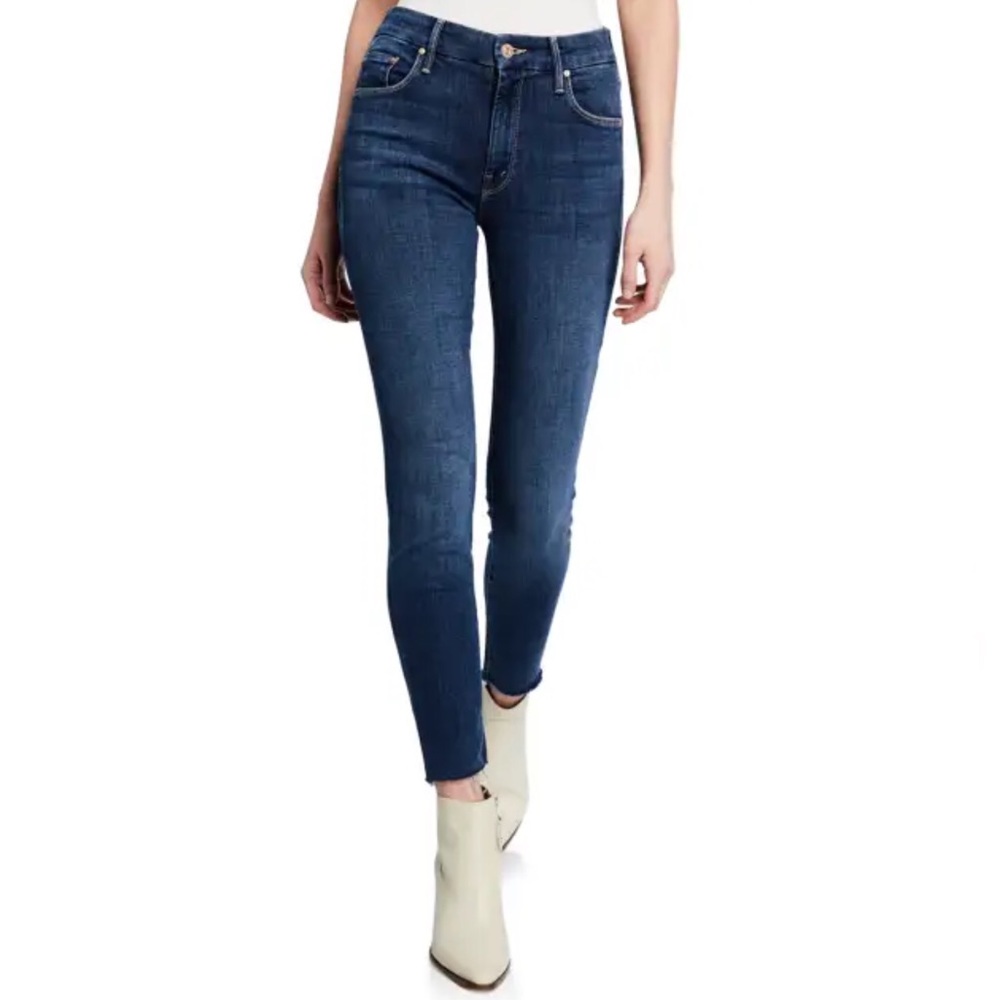 MOTHER The Looker Ankle Fray Girl Crush Skinny Jeans - 25